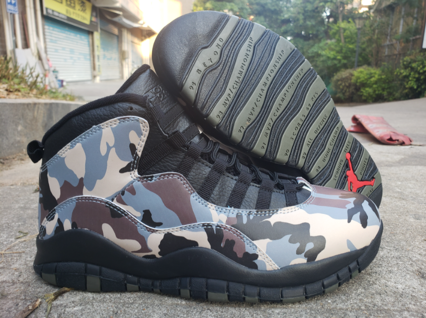 Air Jordan 10 Camo Desert Black Dusted Clay