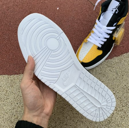 Air Jordan 1 Mid Black And Yellow Yin Yang