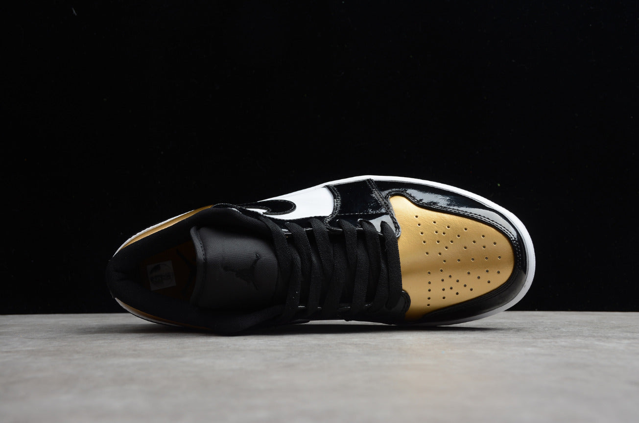 Air Jordan 1 Low Top Black Gold Toe