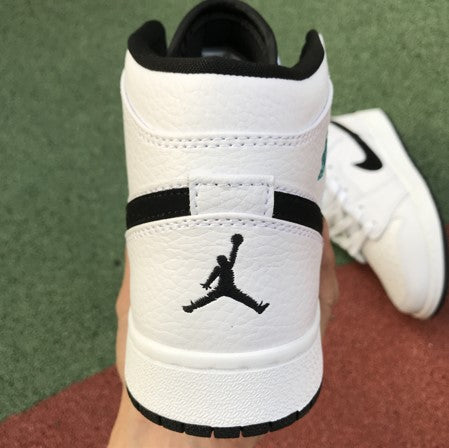 Air Jordan 1 MID GS White Green