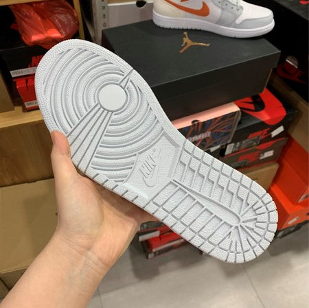 Air Jordan 1 Mid Gray Orange
