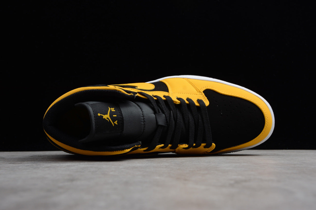 Air Jordan 1 Mid Black University Gold