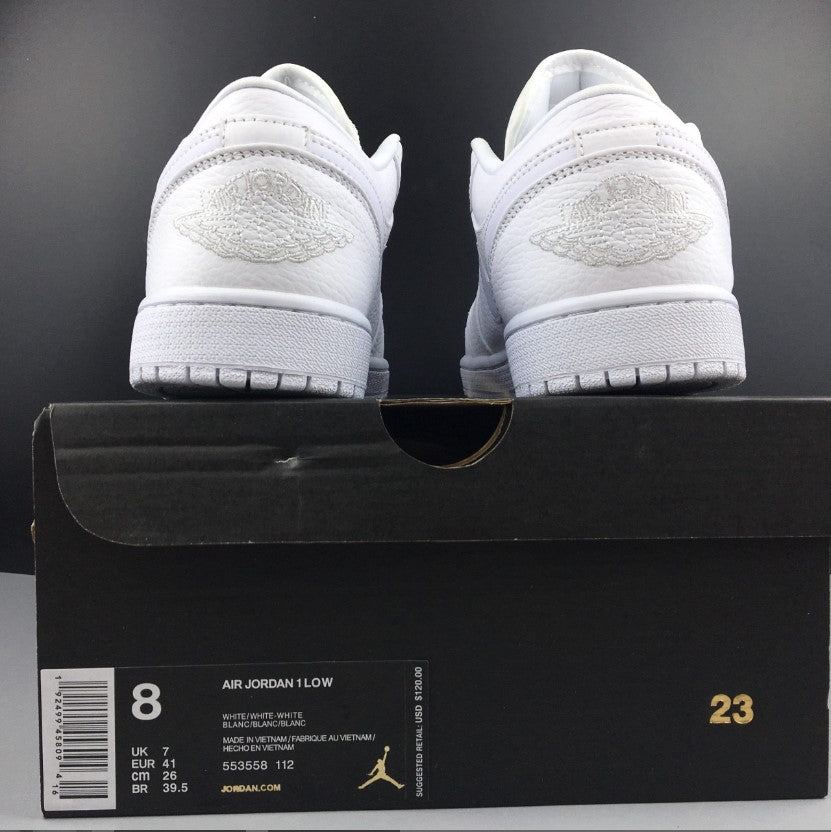 Air Jordan 1 Low Triple White (2019) Shoes Sneakers