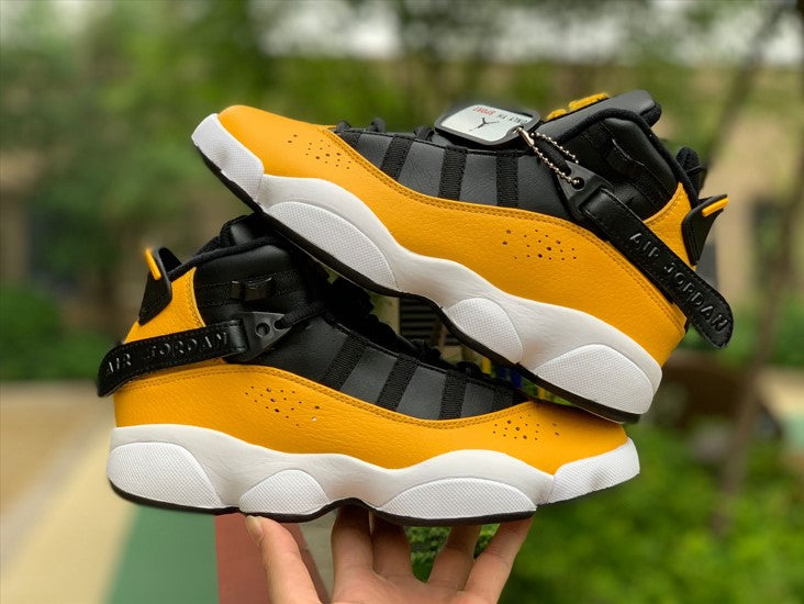 Air Jordan 6 Rings Crowns Black And Yellow
