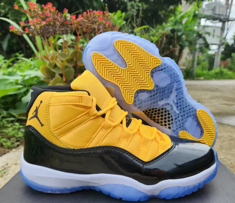 Air Jordan 11 Black Yellow Shoes Sneakers