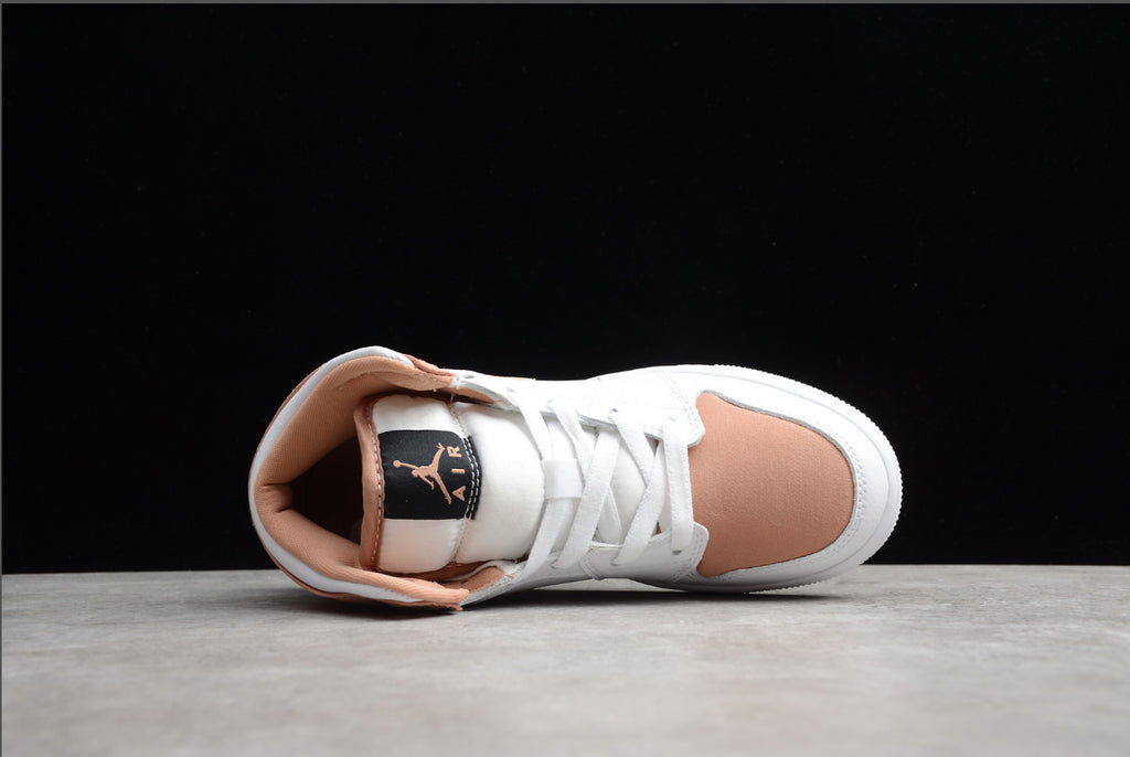 Air Jordan 1 Mid GS 'Rose Gold Black'