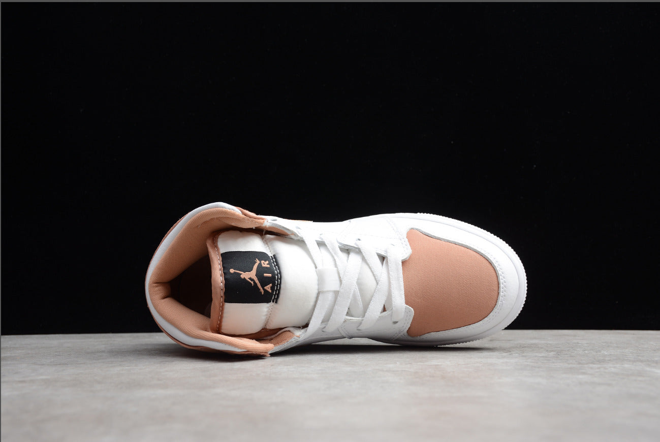 Air Jordan 1 Mid GS 'Rose Gold Black'