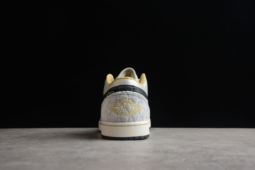 Air Jordan 1 Low Black Gray Satin