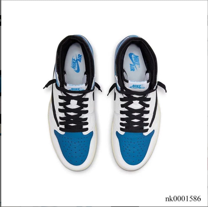 Travis Scott x Fragment x AJ 1 High “Military Blue” Shoes Sneakers