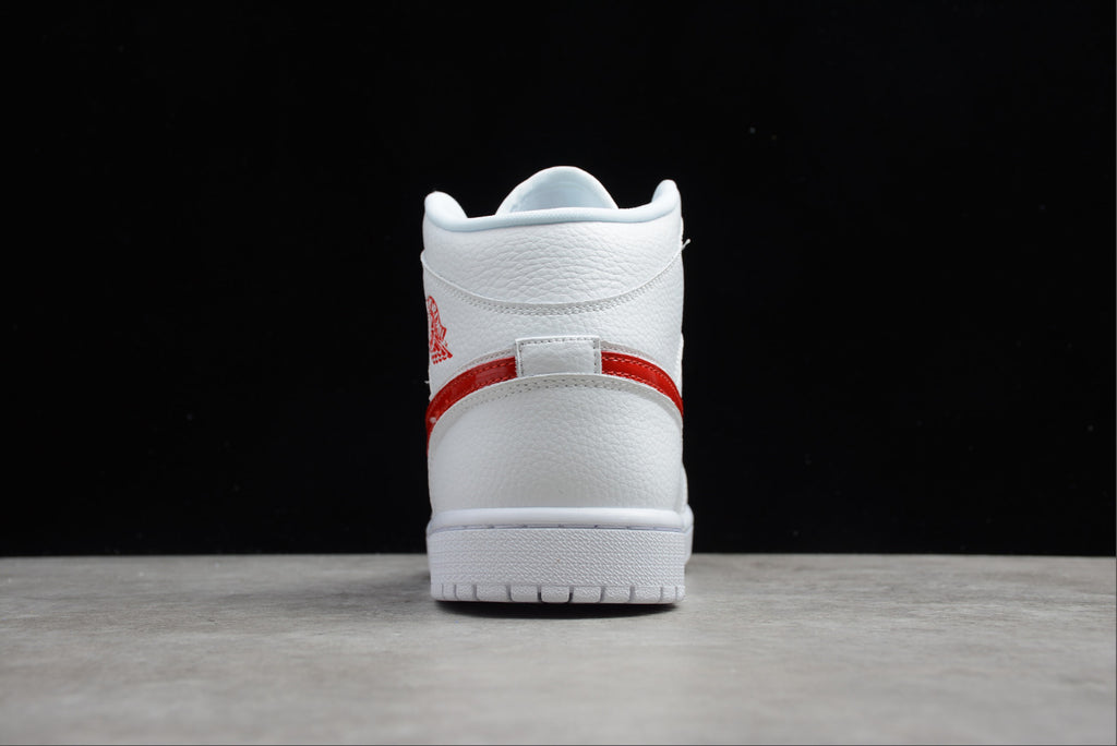 Air Jordan 1 Mid 'White University Red'