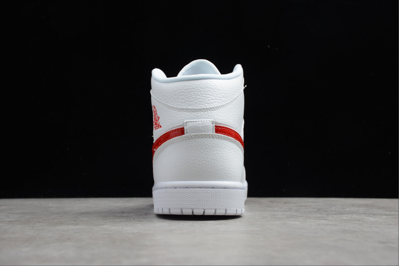 Air Jordan 1 Mid 'White University Red'