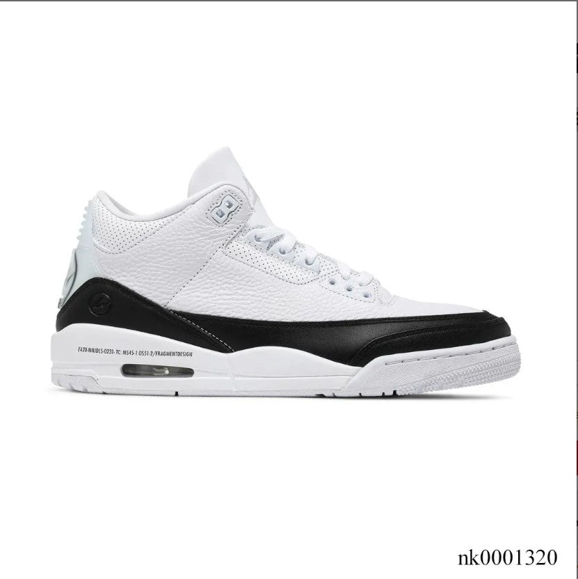 Fragment x AJ 3 White Black Shoes Sneakers