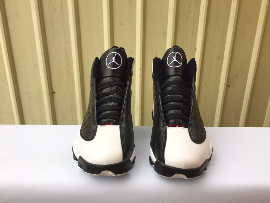 Air Jordan 13 Black White Love Basketball