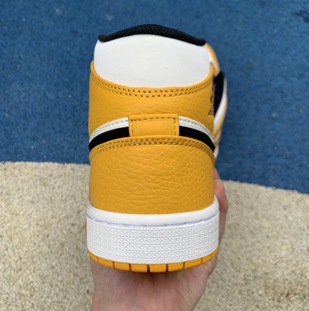Air Jordan 1 Mid White Orange Purple Gold