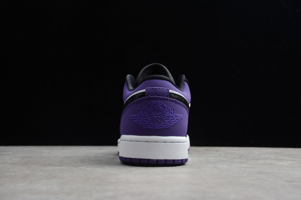 Air Jordan 1 Low Top Black Purple Toe