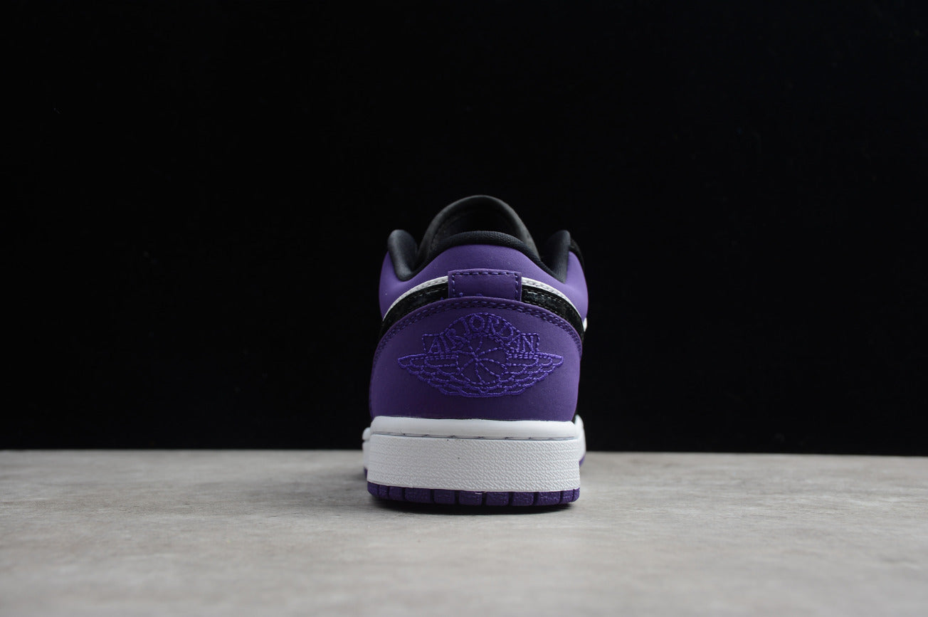 Air Jordan 1 Low Top Black Purple Toe