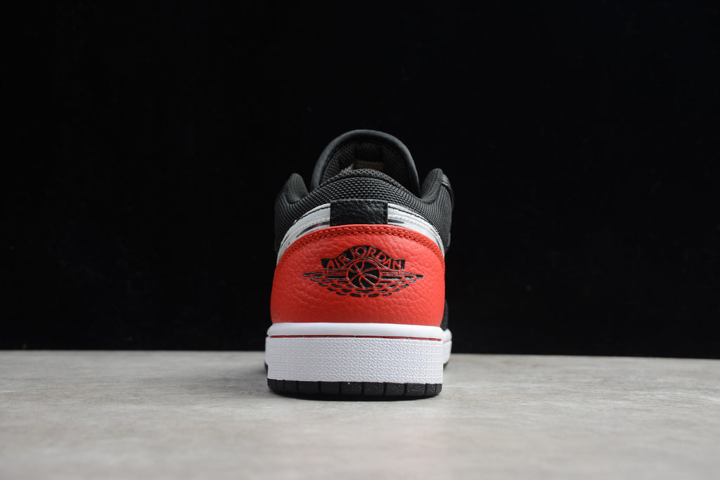 Air Jordan 1 Low Hand-painted Graffiti Black And Red
