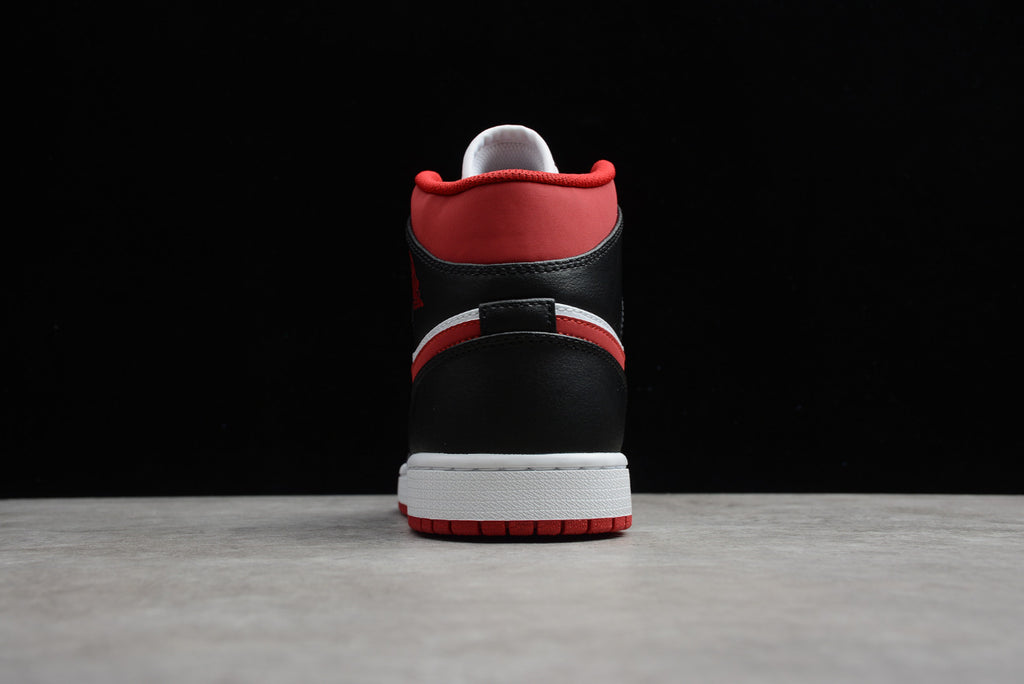 Air Jordan 1 Mid Black White Red