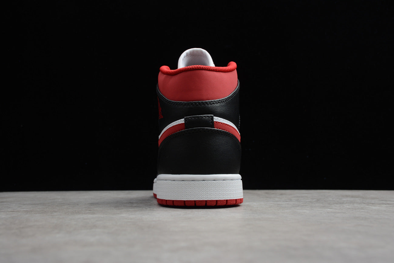 Air Jordan 1 Mid Black White Red
