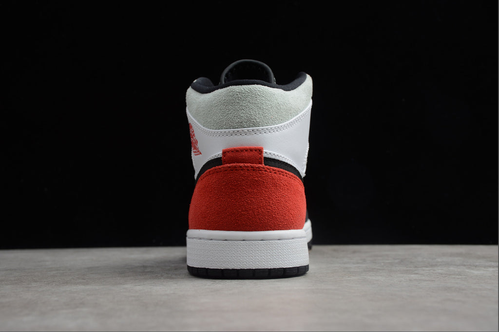 Air Jordan 1 Mid SE White Red Gray Black Toe