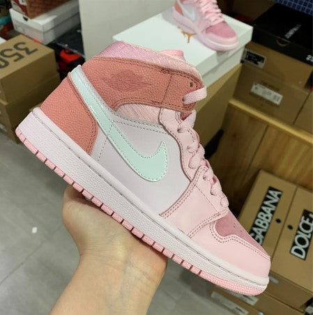 Air Jordan 1 Mid White Pink Foam