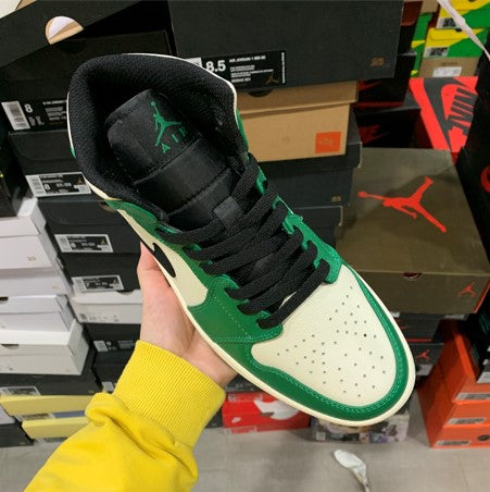 Air Jordan 1 Mid White Green And Orange