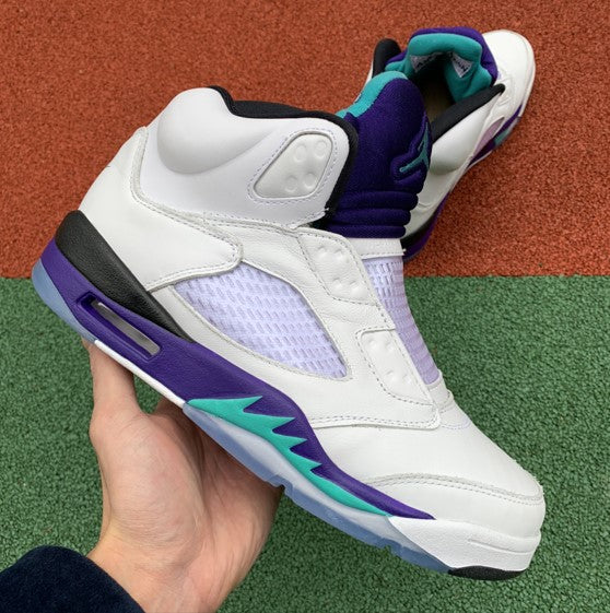Air Jordan 5 White Purple Grape