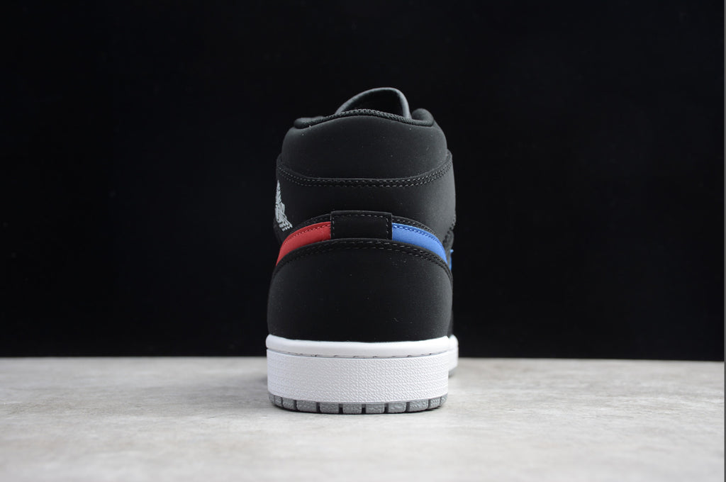 Air Jordan 1 Retro Mid 'Multi Color Swoosh Black'
