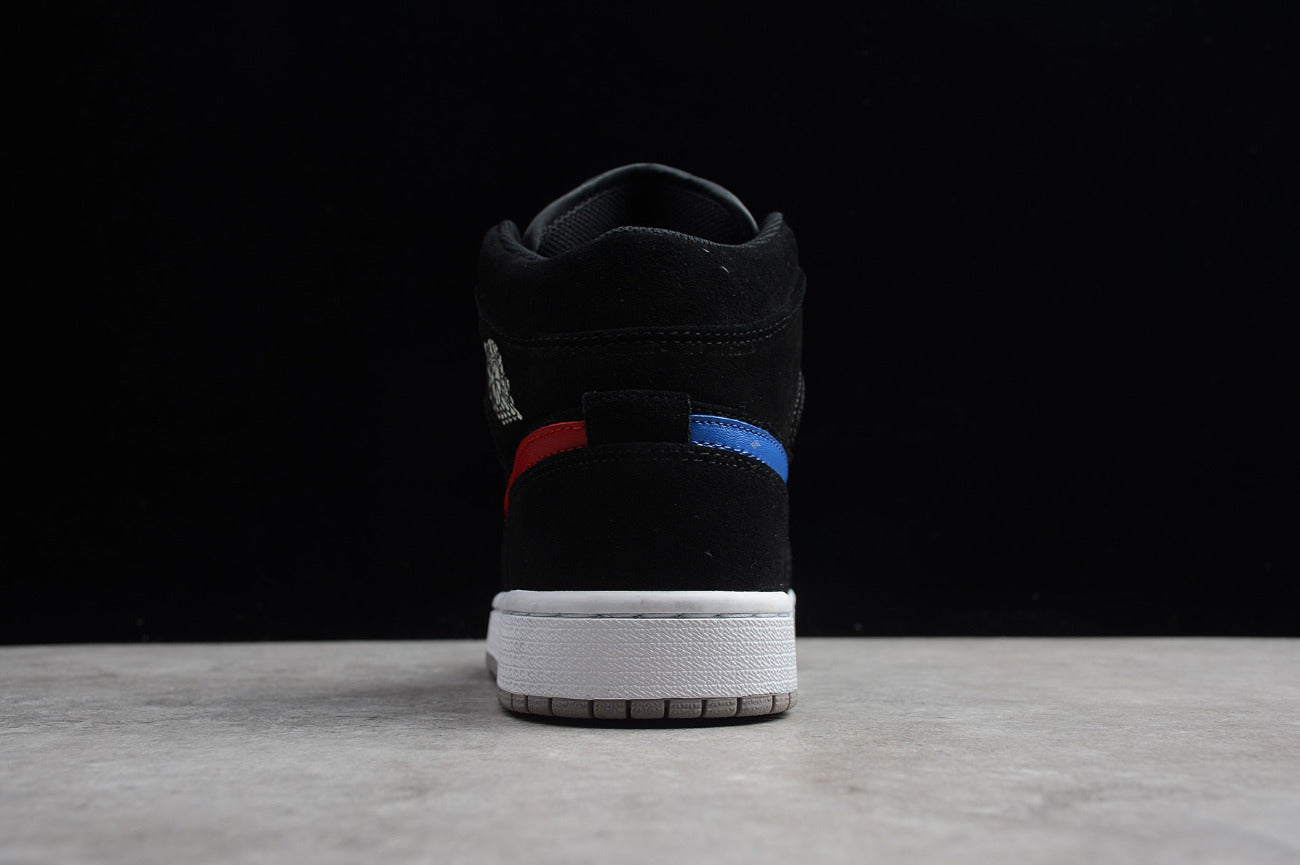 Air Jordan 1 Mid Swoosh Black Red