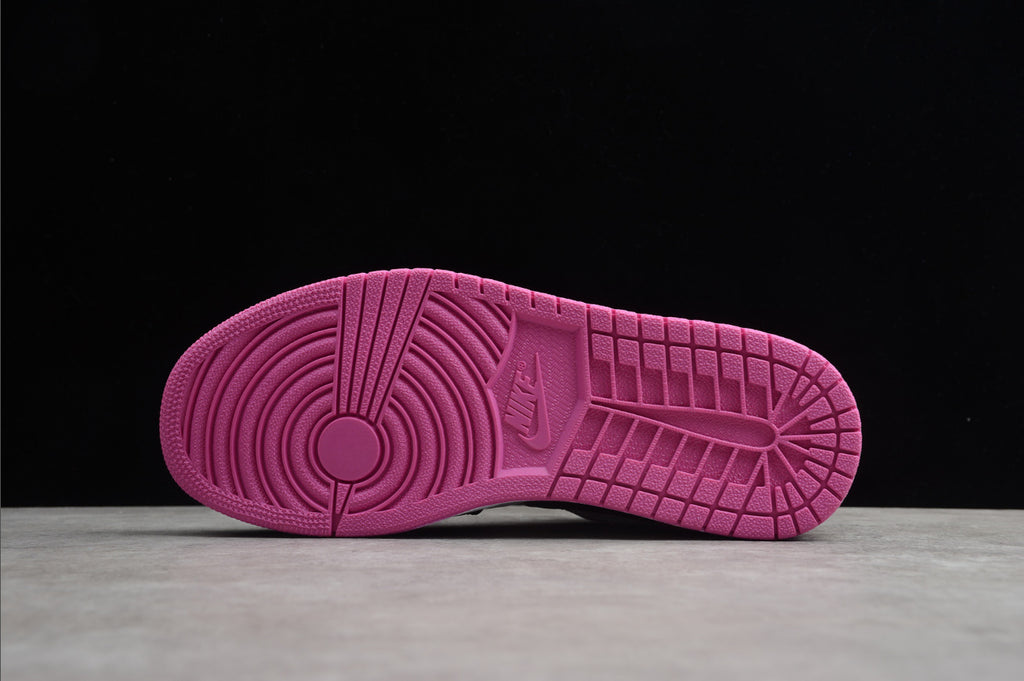 Air Jordan 1 Low Black Active Fuchsia