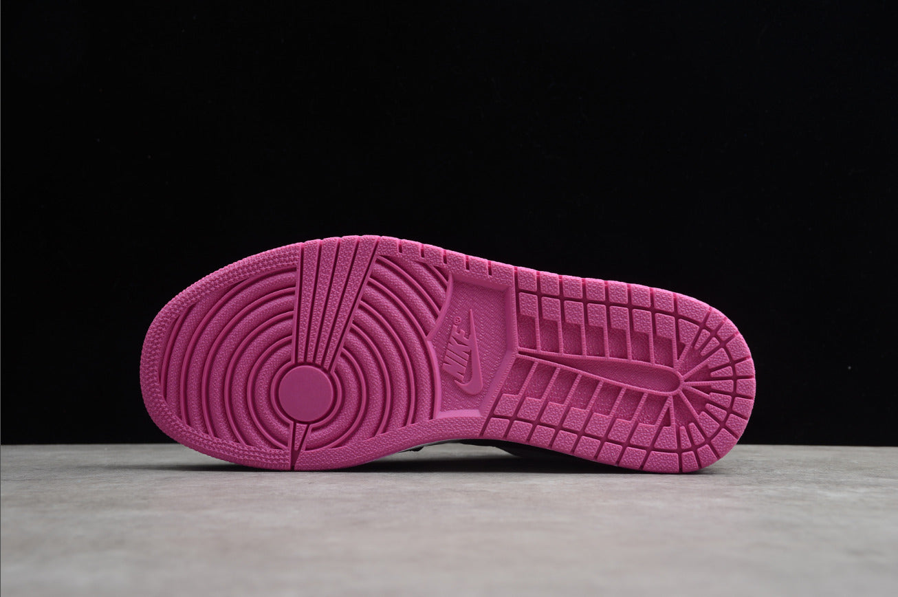 Air Jordan 1 Low Black Active Fuchsia