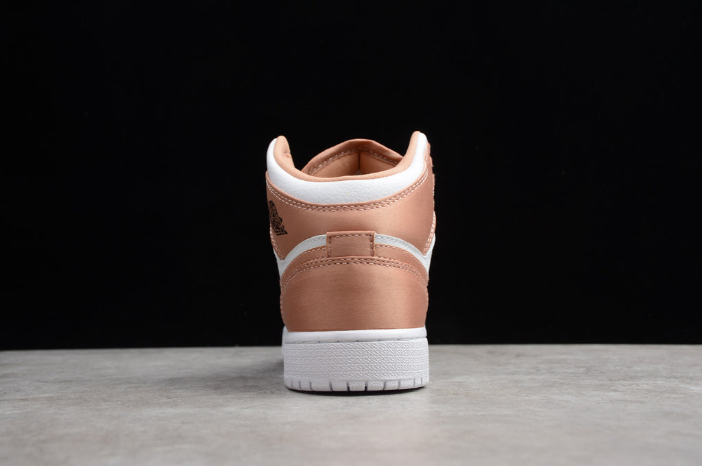 Air Jordan 1 Mid GS 'Rose Gold Black'