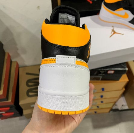 Air Jordan 1 Mid Black And Yellow