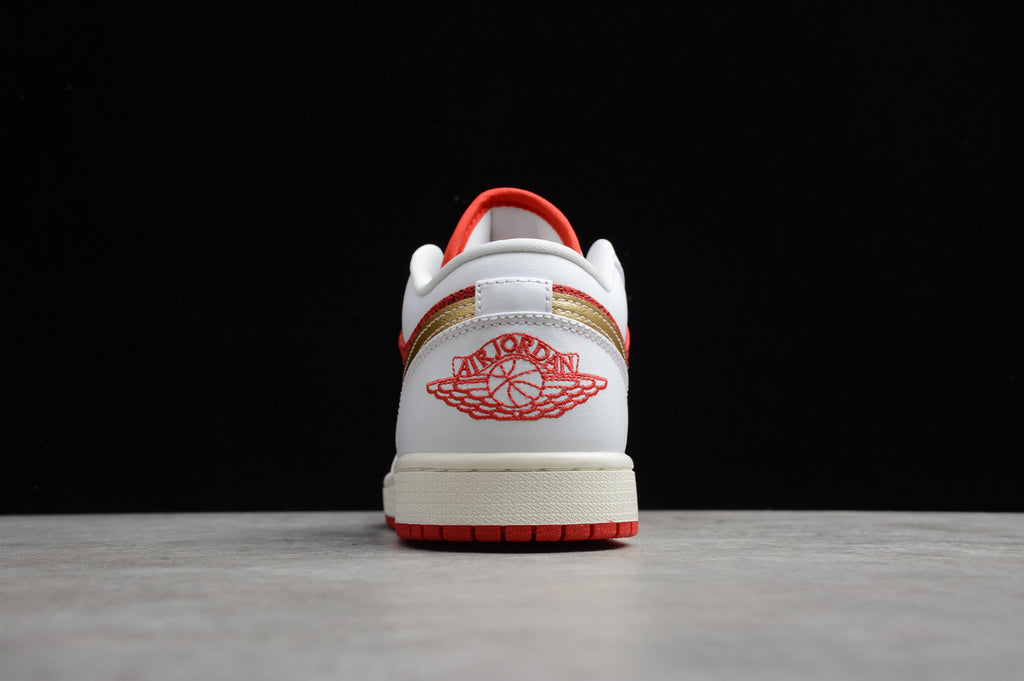 Air Jordan 1 Low White Red Poker