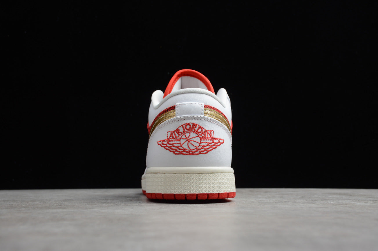 Air Jordan 1 Low White Red Poker