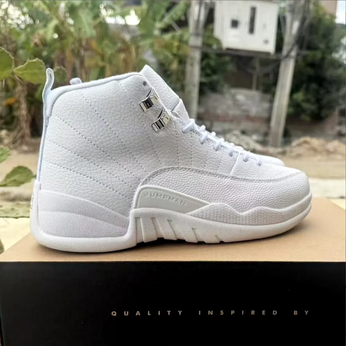 Air Jordan 12 Triple White Shoes Sneakers