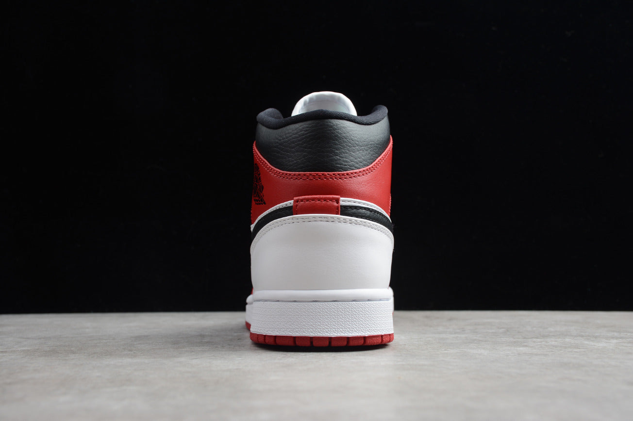 Air Jordan 1 Mid Chicago White Heel