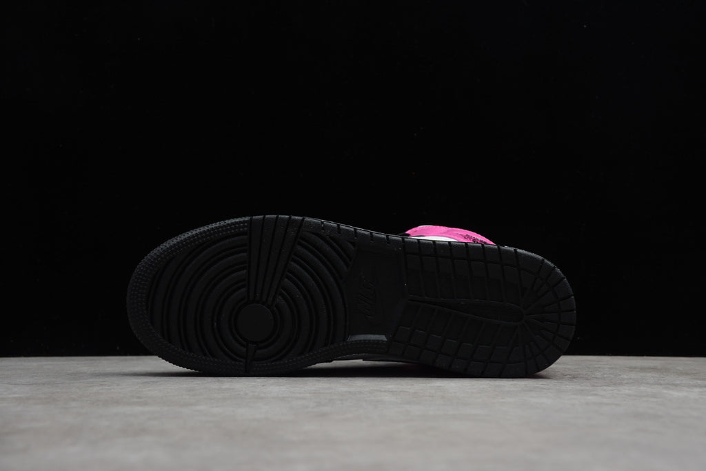 Air Jordan 1 Mid White Black Cyber Pink