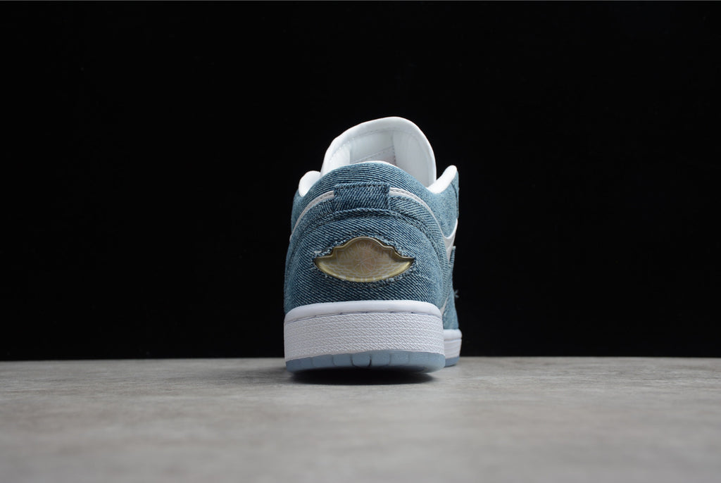 Air Jordan 1 Low Top Denim White Blue