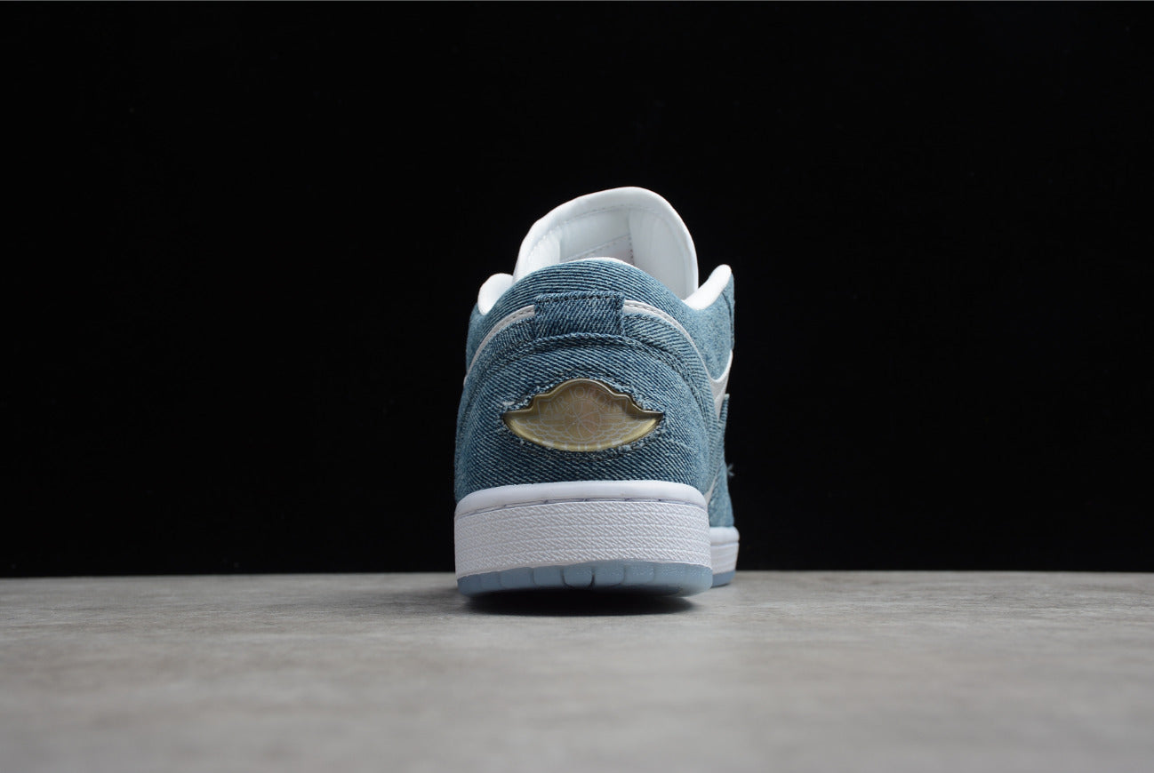 Air Jordan 1 Low Top Denim White Blue