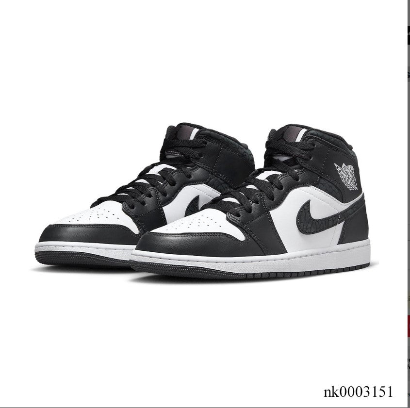 Air Jordan 1 Mid SE Panda Elephant Shoes Sneakers