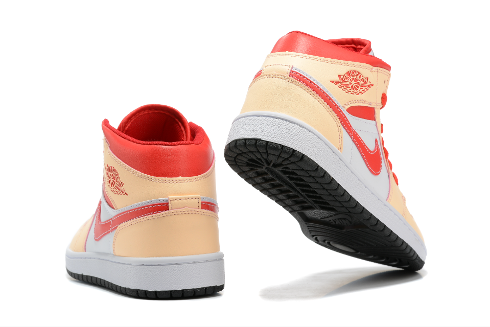 Air Jordan 1 Mid Light Cardinal Curry