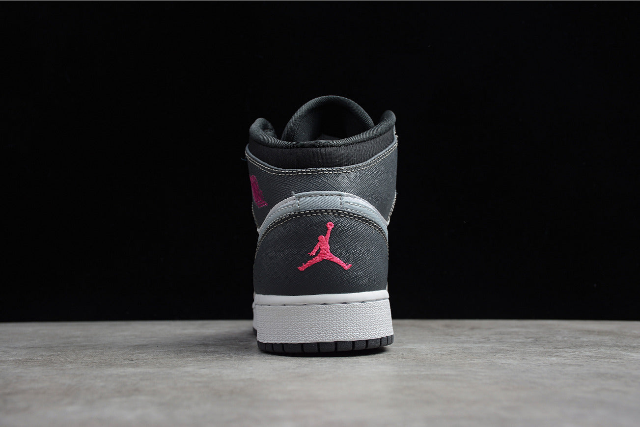 Air Jordan 1 Mid Grey Black White