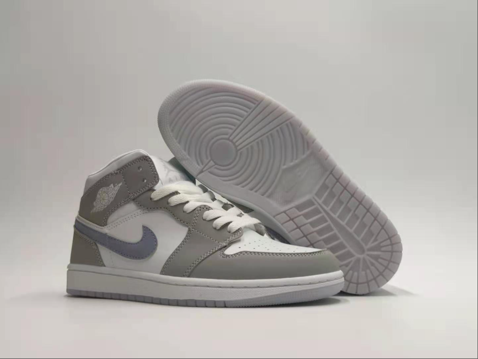 Air Jordan 1 Mid White Wolf Grey Blue