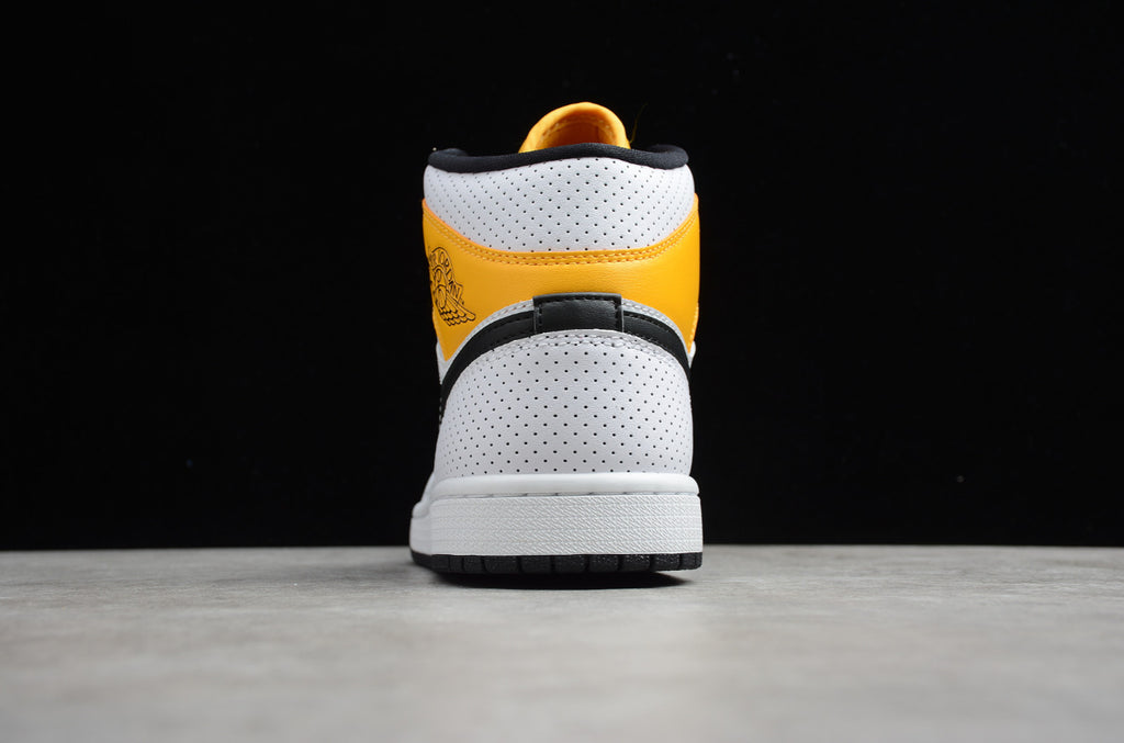 Air Jordan 1 Mid White Yellow Black