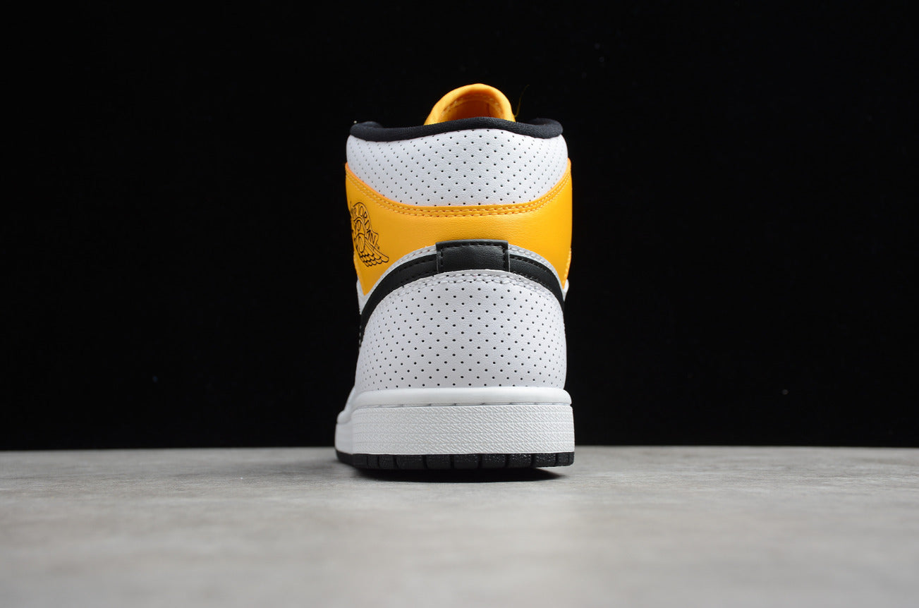Air Jordan 1 Mid White Yellow Black