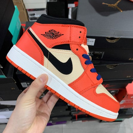 Air Jordan 1 Mid White Orange