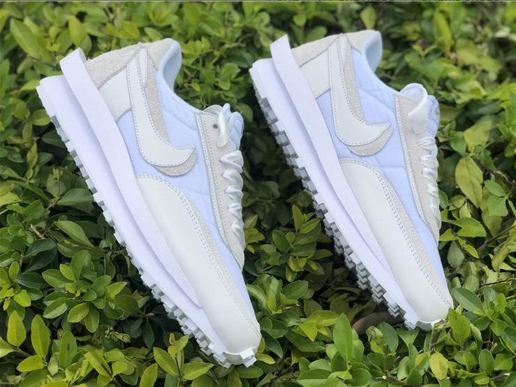 Sacai x LDWaffle White Nylon Shoes Sneakers