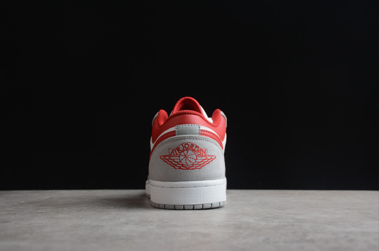 Air Jordan 1 Low Top Gray White Red