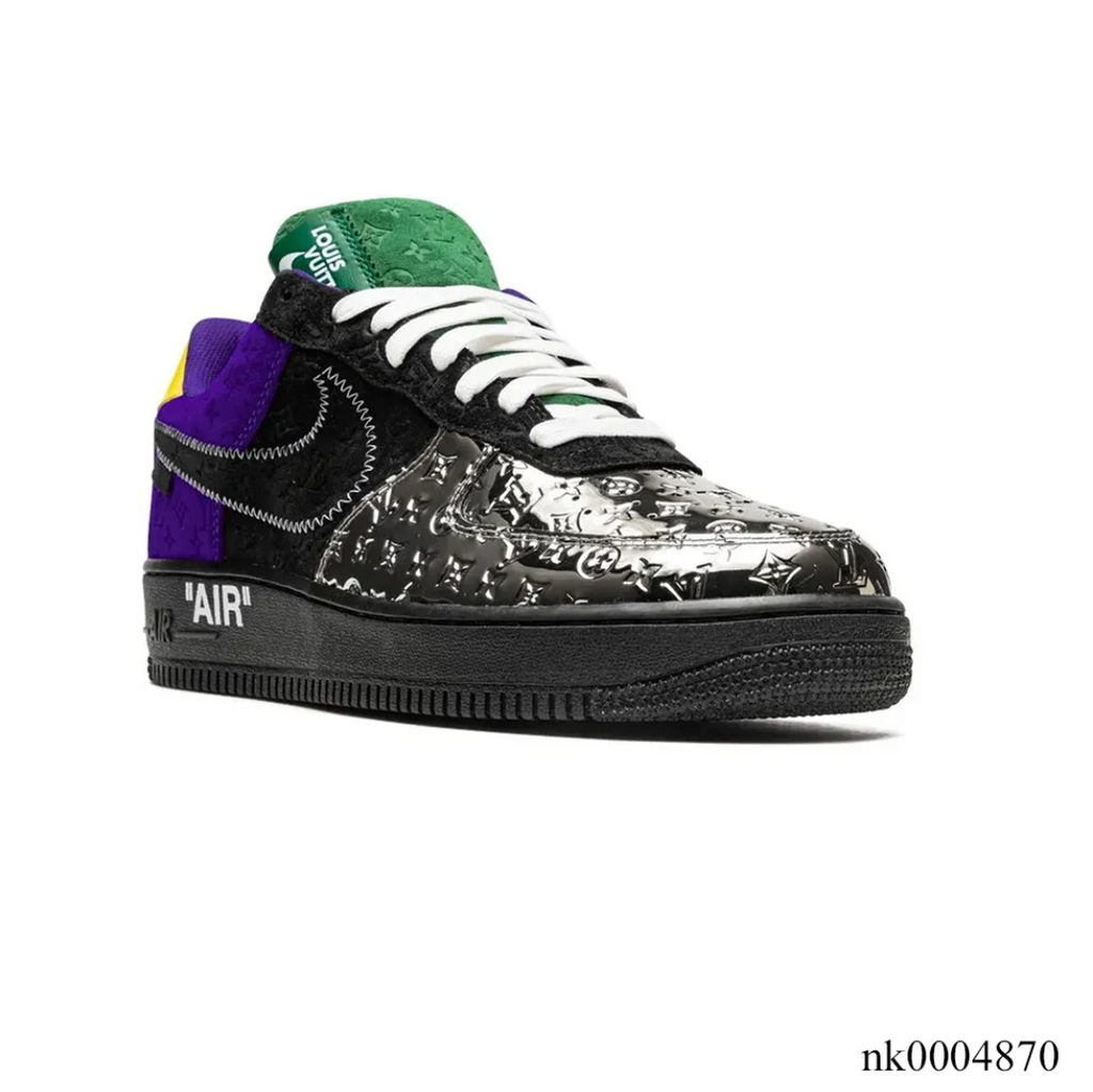 LV x Air Force 1 Low ‘Virgil Abloh Purple Metallic Silver’ Shoes Sneakers